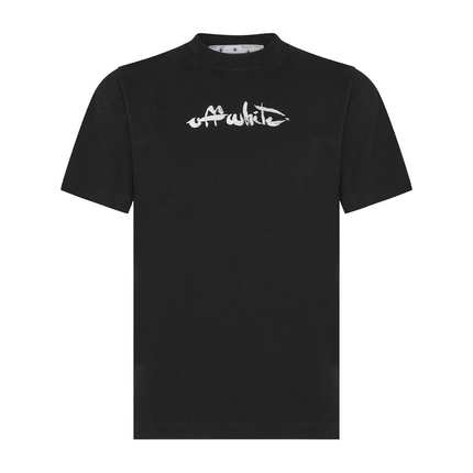 Off-White Paint Arrow Slim S/S T-Shirt Black/White OMAA027F22JER0091001, vue principale