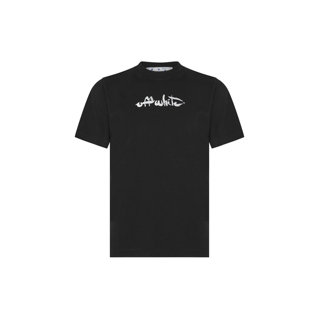 Off-White Paint Arrow Slim S/S T-Shirt Black/White OMAA027F22JER0091001, vue principale