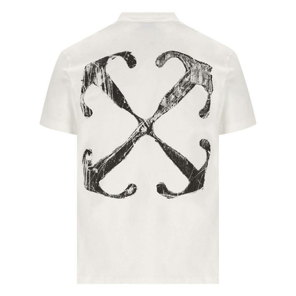 Off-White Scratch Arrow T-Shirt White OMAA027F23JER0100110, vue principale