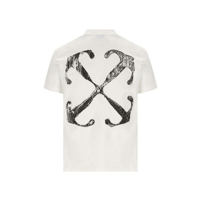 Off-White Scratch Arrow T-Shirt White OMAA027F23JER0100110, vue principale
