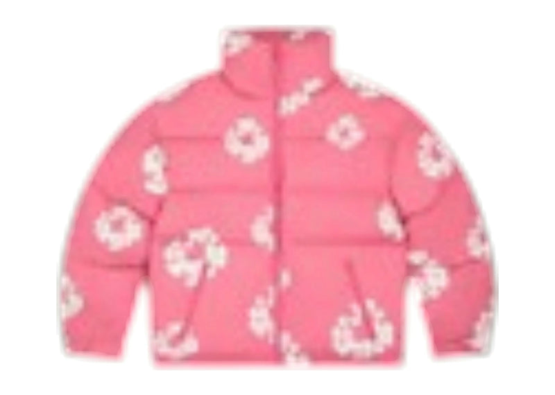 Denim Tears Cotton Wreath Puffer Jacket Pink