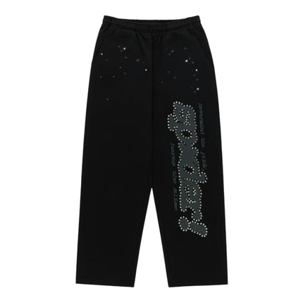 Sp5der Rhinestone Punk V2 Sweatpant Black SX-SP5DER-SP5DER-RHINESTONE-PUNK-V2-SWEATPANT-BLACK, vue principale