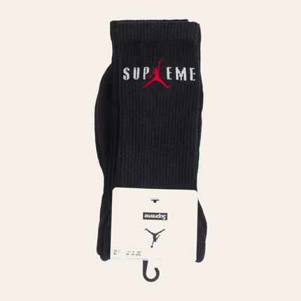 Supreme Jordan Crew Socks Black SX-SUPREME-SUPREME-JORDAN-CREW-SOCKS-BLACK, vue principale