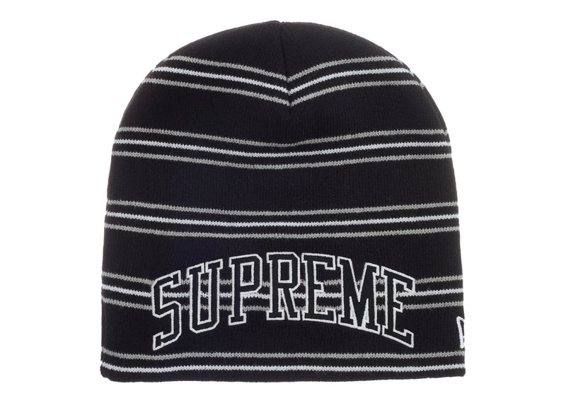 Supreme New Era Stripe Beanie Black