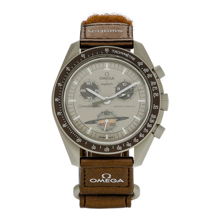 Swatch x Omega Bioceramic Moonswatch Mission to Saturn SO33T100 SX-SWATCH-SWATCH-X-OMEGA-BIOCERAMIC-MOONSWATCH-MISSION-TO-SATURN-SO33T10-BEIGE, vue principale