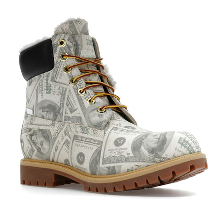 Timberland 6" Premium Waterproof Boot Supreme x MM6 Maison Margiela $100 Bills TB0A5NG5-ALP, trois-quarts avant extérieur