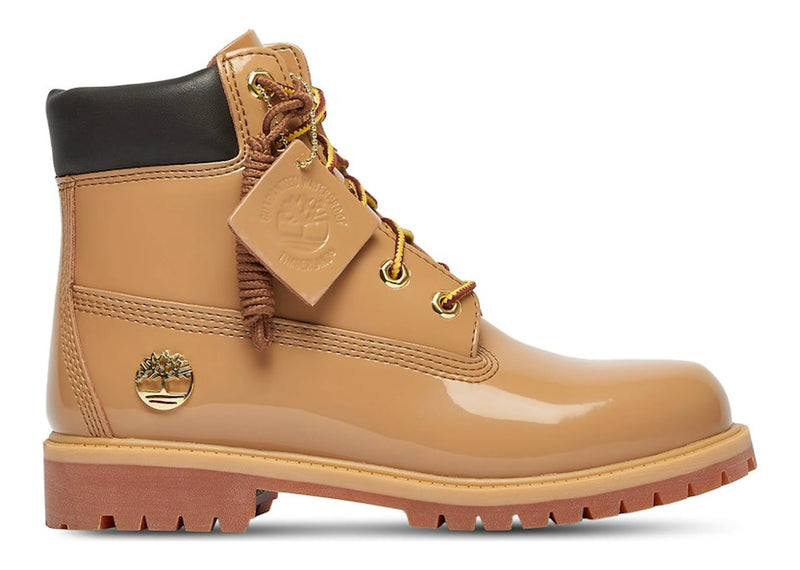 Timberland 6" Premium Waterproof Patent Boots Finch Wheat (GS)