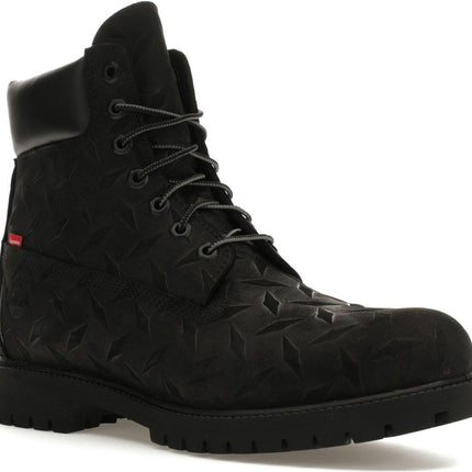 Timberland 6" Premium Waterproof Boot Supreme Diamond Plate Black TB0A6DE1001, trois-quarts avant extérieur