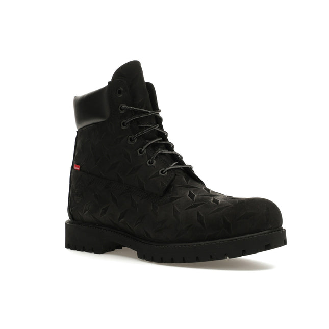 Timberland 6" Premium Waterproof Boot Supreme Diamond Plate Black TB0A6DE1001, trois-quarts avant extérieur