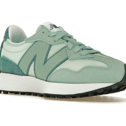 New Balance 327 Grey Blue Castlerock U327ME, trois-quarts avant extérieur