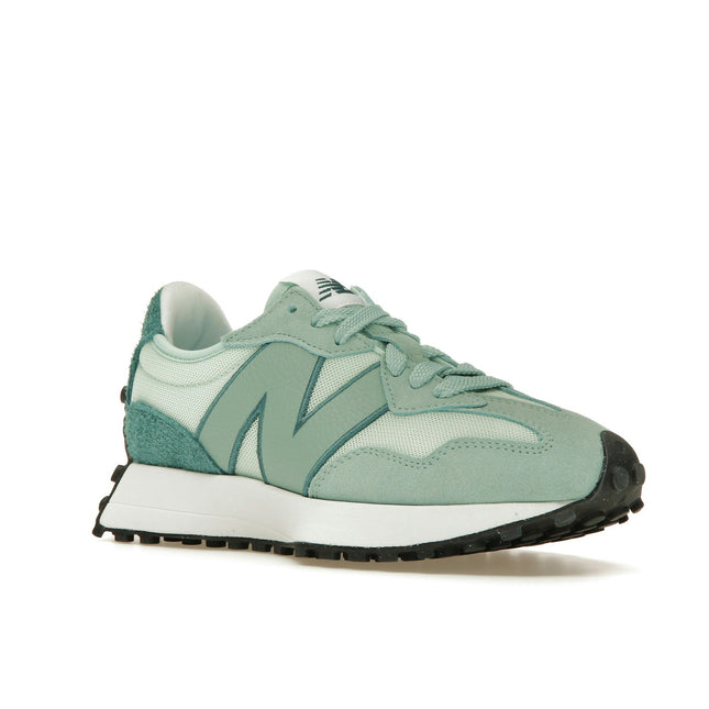 New Balance 327 Grey Blue Castlerock U327ME, trois-quarts avant extérieur