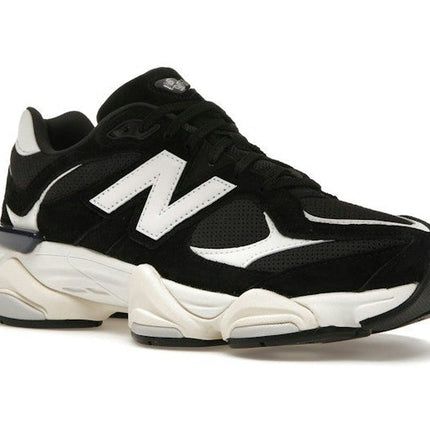 New Balance 9060 Black White U9060AAA, trois-quarts avant extérieur