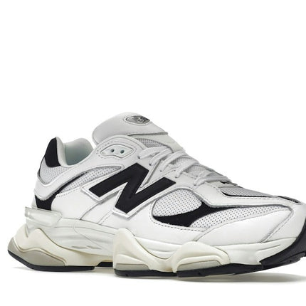 New Balance 9060 White Black U9060AAB, trois-quarts avant extérieur