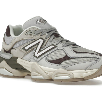 New Balance 9060 Grey Matter Timberwolf U9060FNA, trois-quarts avant extérieur