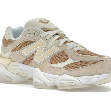 New Balance 9060 Brown Ivory White U9060FW, trois-quarts avant extérieur