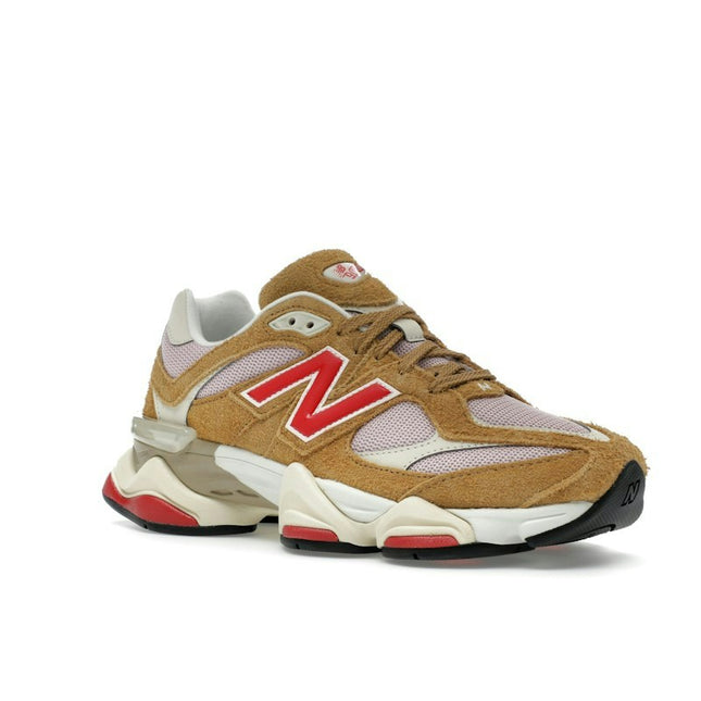 New Balance 9060 Great Plains True Red U9060GEA, trois-quarts avant extérieur