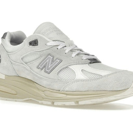 New Balance 991v2 MiUK Wind Chime U991OW2, trois-quarts avant extérieur